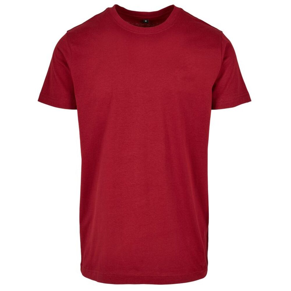 Build Your Brand Mens Basic Round Neck / Burgundy